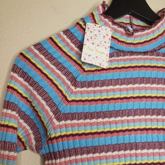 Free People Mirror Stripe Long Sleeve Size Small - Picture 3 of 8
